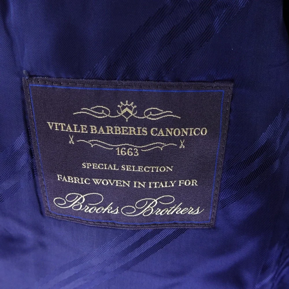 Brooks Brothers Mens 42XL 1818 Regent Blazer Wool Vitale Barberis Canonico Italy
